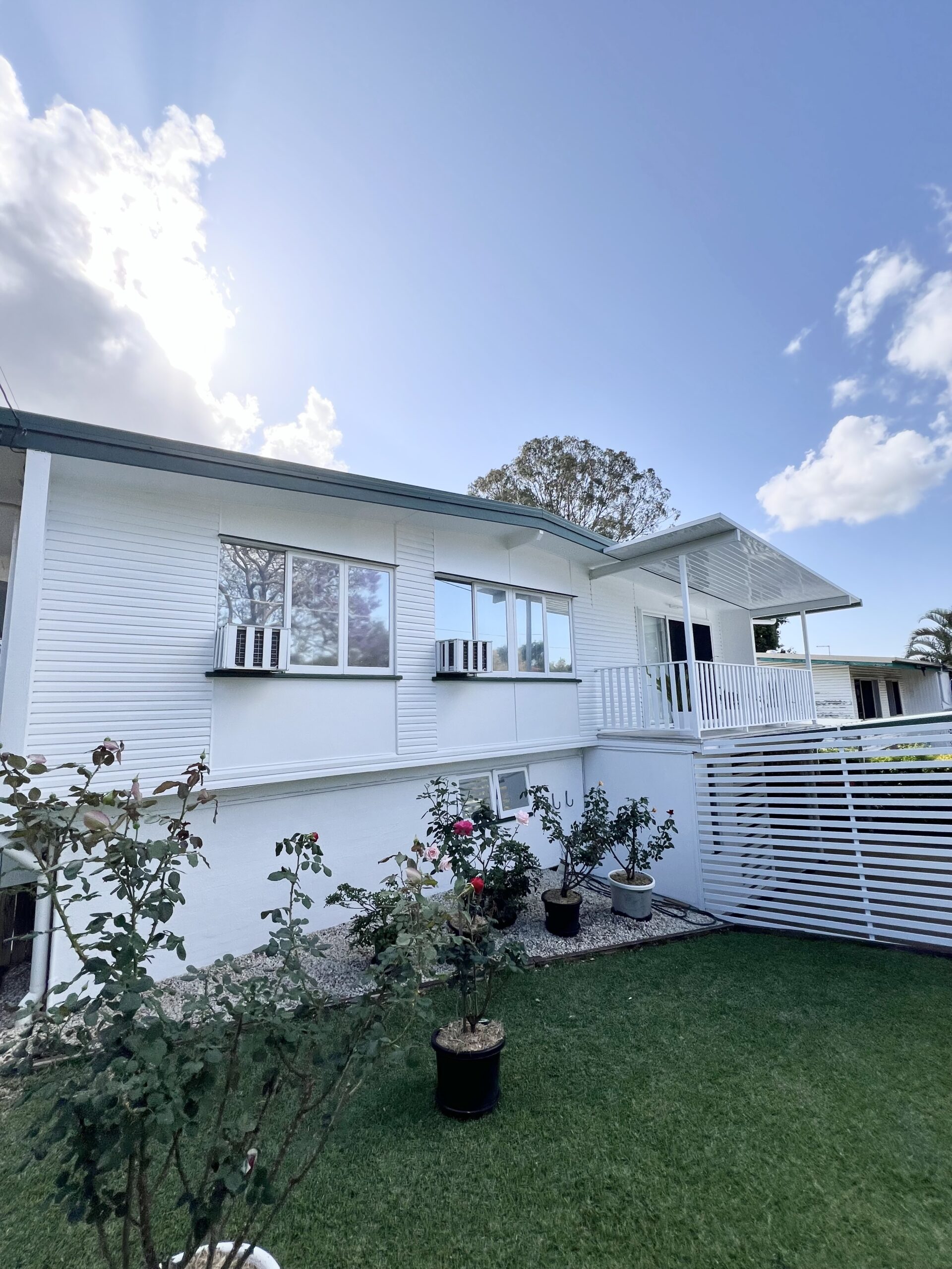 White exterior home